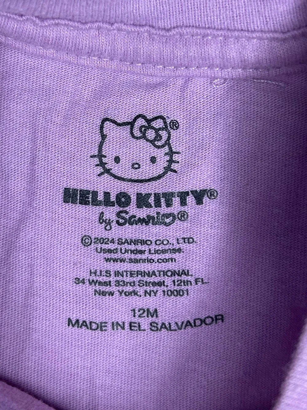 5 for $25🔥Hello Kitty by‎ Sanrio Purple T-Shirt 12M